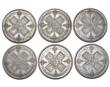1928 - 1936 Florins Lot (6 Coins) - George V British Silver (All Different)