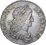 1663 Crown - Charles II British Silver Coin - Nice