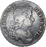 1672 Crown - Charles II British Silver Coin - Nice