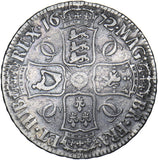 1672 Crown - Charles II British Silver Coin - Nice