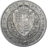 1900 Halfcrown - Victoria British Silver Coin - Very Nice