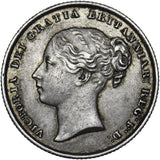 1853 Shilling - Victoria British Silver Coin - Very Nice