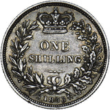 1853 Shilling - Victoria British Silver Coin - Very Nice