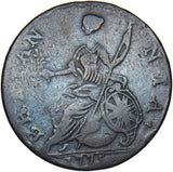 1775 Evasion Halfpenny - George III British Copper Coin