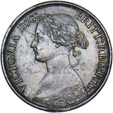 1869 Farthing - Victoria British Bronze Coin - Very Nice