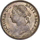 1884 Farthing - Victoria British Bronze Coin - Superb