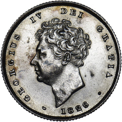 1826 Shilling - George IV British Silver Coin - Very Nice