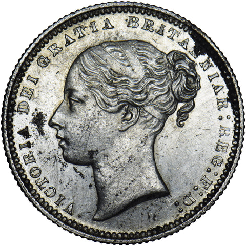 1870 Shilling (Die no. 19) - Victoria British Silver Coin - Very Nice