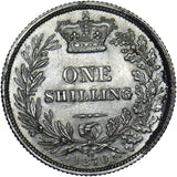 1870 Shilling (Die no. 19) - Victoria British Silver Coin - Very Nice