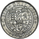 1900 Shilling - Victoria British Silver Coin - Very Nice