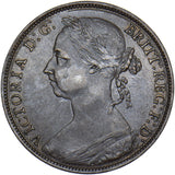 1891 Penny - Victoria British Bronze Coin - Very Nice