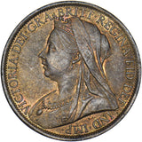 1901 Penny - Victoria British Bronze Coin - Very Nice