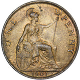 1901 Penny - Victoria British Bronze Coin - Very Nice