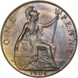 1906 Penny - Edward VII British Bronze Coin - Superb