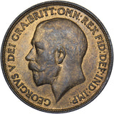 1913 Penny - George V British Bronze Coin - Very Nice