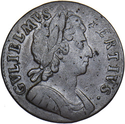 1699 Halfpenny (Date In Legend, Unbarred A’s) - William III British Coin - Nice