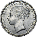 1870 Shilling (Die no. 1) - Victoria British Silver Coin - Very Nice