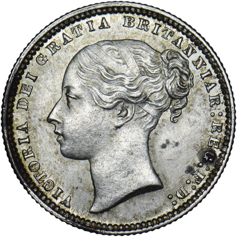 1870 Shilling (Die no. 16) - Victoria British Silver Coin - Very Nice