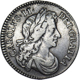 1674 Sixpence - Charles II British Silver Coin - Nice