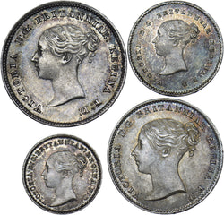 1862 Maundy Set - Victoria British Silver Coins - Superb