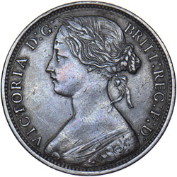 1863 Penny - Victoria British Bronze Coin - Very Nice