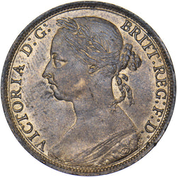 1891 Penny - Victoria British Bronze Coin - Very Nice