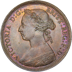 1886 Halfpenny - Victoria British Bronze Coin - Very Nice
