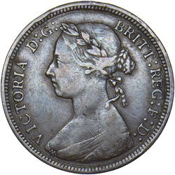 1891 Halfpenny - Victoria British Bronze Coin - Nice