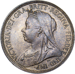 1897 Halfpenny - Victoria British Bronze Coin - Superb