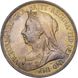 1899 Halfpenny - Victoria British Bronze Coin - Superb