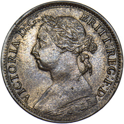 1885 Farthing - Victoria British Bronze Coin - Very Nice