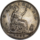 1885 Farthing - Victoria British Bronze Coin - Very Nice