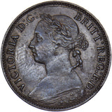 1891 Farthing - Victoria British Bronze Coin - Nice