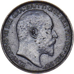 1910 Farthing - Edward VII British Bronze Coin - Very Nice