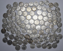 Lot of 100 High Grade British George VI Silver Sixpence Coins - 1937 to 1946