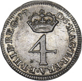 1706 Maundy Fourpence - Anne British Silver Coin - Very Nice
