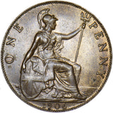 1906 Penny - Edward VII British Bronze Coin - Very Nice