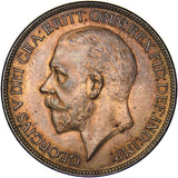 1927 Penny - George V British Bronze Coin - Very Nice