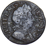 1699 Farthing - William III British Copper Coin