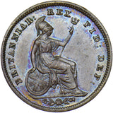 1835 Third Farthing - William IV British Copper Coin - Very Nice