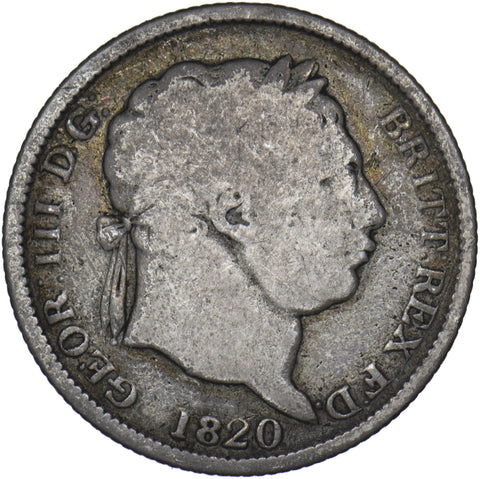 1820 Shilling - George III British Silver Coin