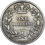 1859 Shilling - Victoria British Silver Coin