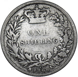 1866 Shilling - Victoria British Silver Coin