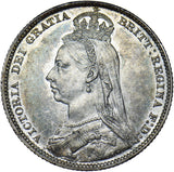 1890 Shilling - Victoria British Silver Coin - Very Nice