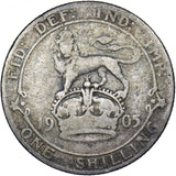 1905 Shilling - Edward VII British Silver Coin