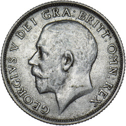 1918 Shilling - George V British Silver Coin - Nice