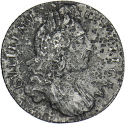 1696 Sixpence - William III British Silver Coin