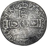1697 B Sixpence (Bristol Mint) - William III British Silver Coin