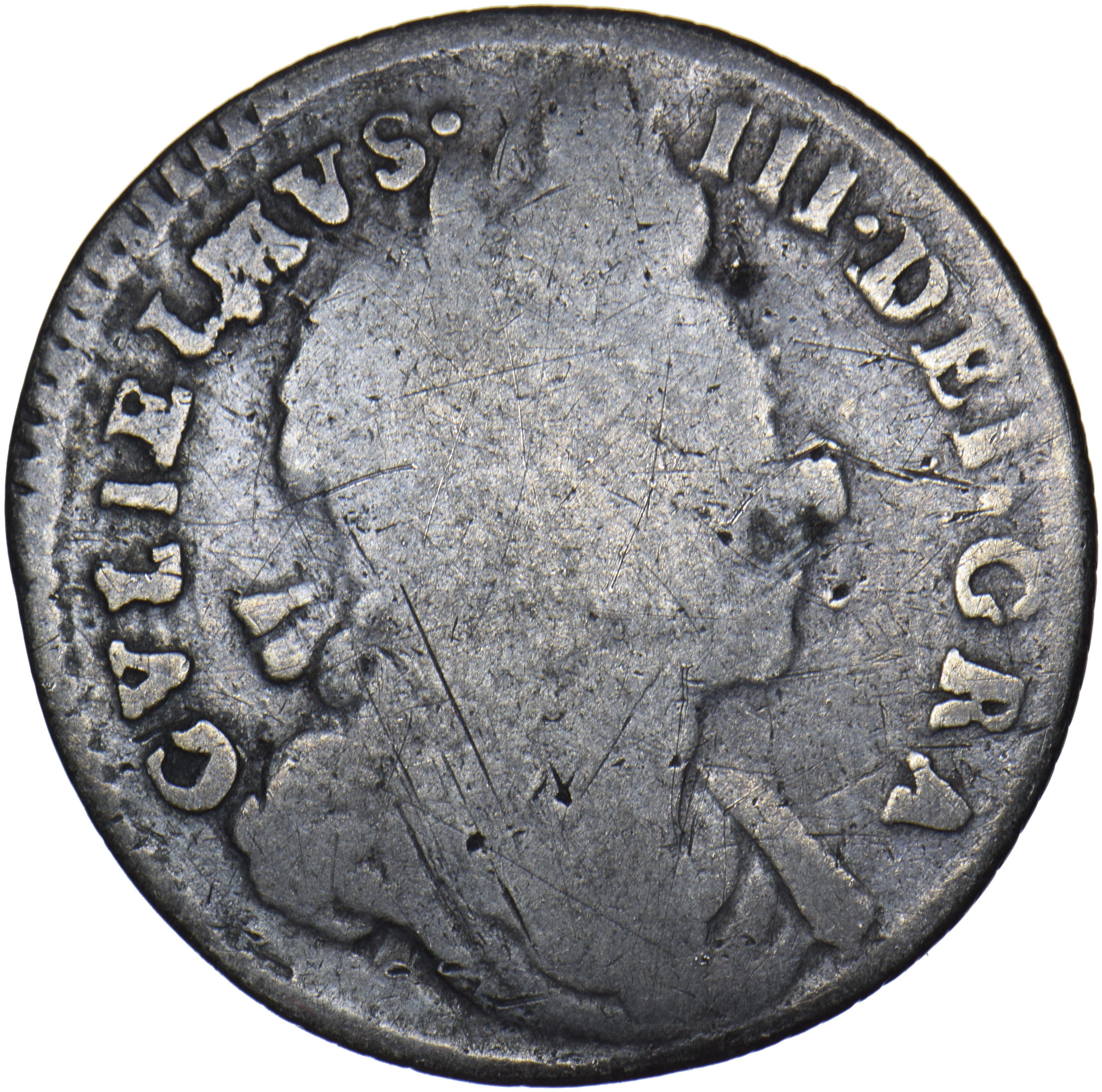 1697 Sixpence (Rare 2nd Bust) - William III British Silver Coin