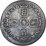 1697 Sixpence (Rare 2nd Bust) - William III British Silver Coin